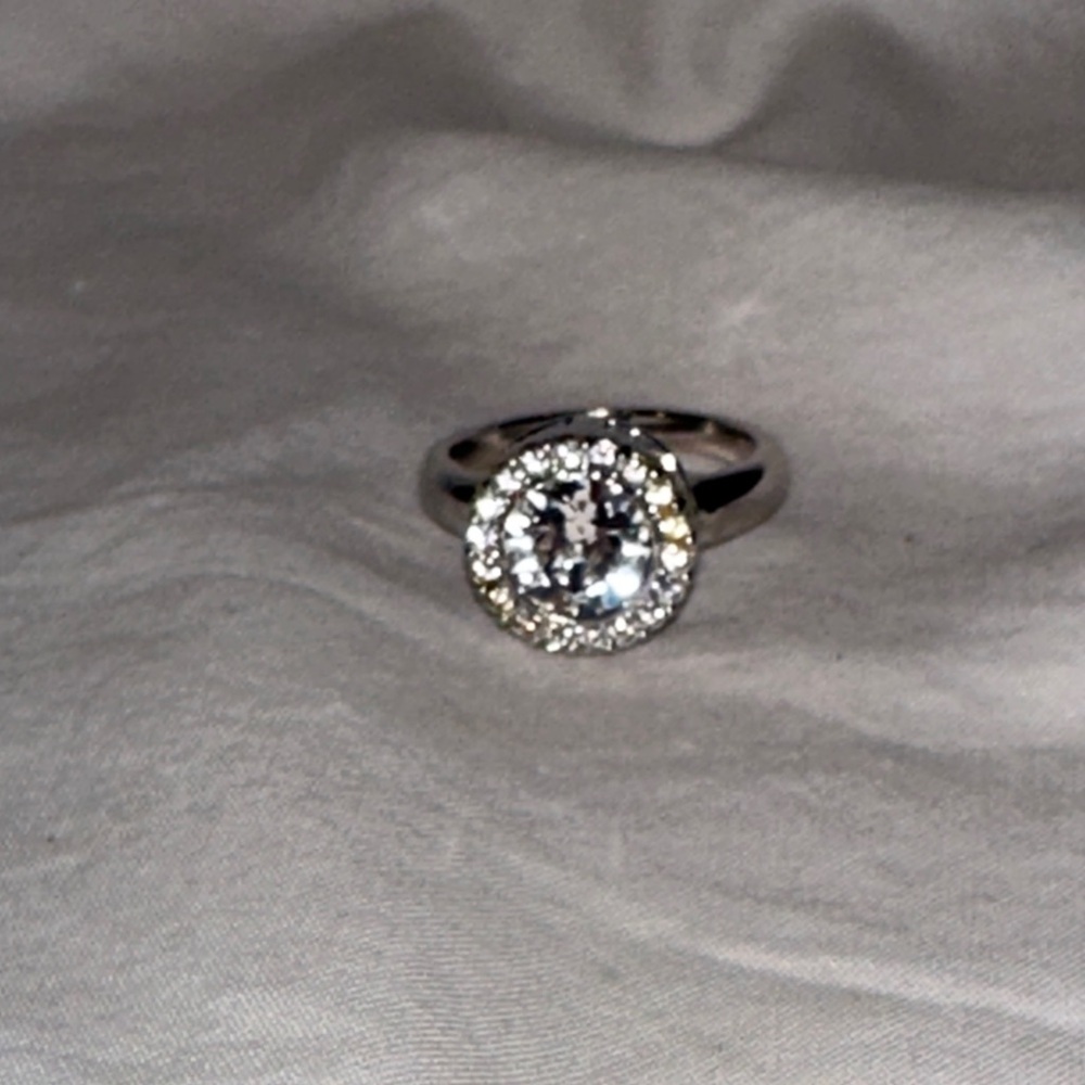Pandora Silver Sparkling Ring - Size 9